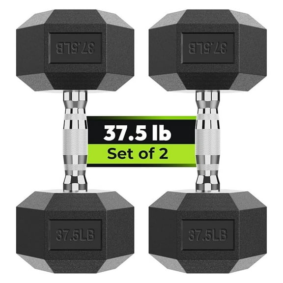 Hex Dumbbell Set, 2.5-65 lb Rubber Encased Exercise & Fitness Dumbbells, Weights Dumbbells Set of 2, Hand Weight for Strength Training