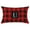 U, variant on SDJMa Farmhouse Red and Black Buffalo Check Plaid Pillow Cover Home Decor Square Letter Monogram Throw Cushion Case for Car Couch Sofa 12 x 20 Inch Linen Pillowcase