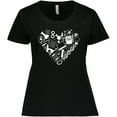 thumbnail image 3 of Inktastic Science Heart Beaker, Book, DNA and Microscope Women's Plus Size T-Shirt, 3 of 5
