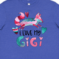 thumbnail image 4 of Inktastic I Love My Gigi Pink and Blue Fox with Hearts Youth T-Shirt, 4 of 5