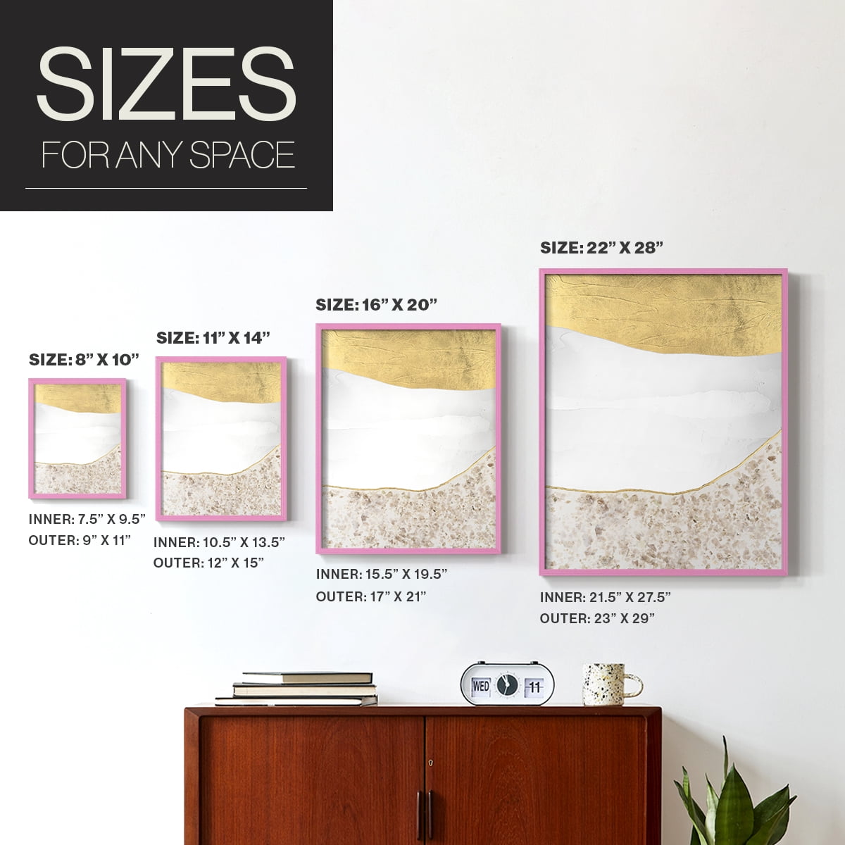Whitestone II Framed Print in Pink Solid Wood 11 x 14 Framed Print