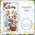 thumbnail image 2 of Bunny Theme Easter Bunny Banner Easter Eggs Design Welcome Display Floral Decor Welcome Text Spring Backdrop for Easter Party Spring Celebration Home Decoration, 2 of 9