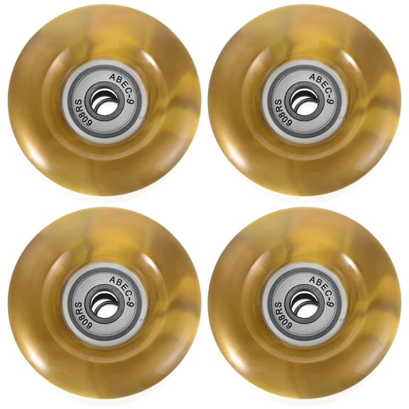 HEANUJJ PU Quad Skate Wheels High Elasticity 82A Multi for Roller Skate 4Pcs