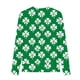 thumbnail image 4 of Blusas y camisas de manga larga con cuello redondo y estampado de San Patricio para niños, blusa informal de manga larga con cuello redondo, blusa de poliéster para niñas, 4 of 4