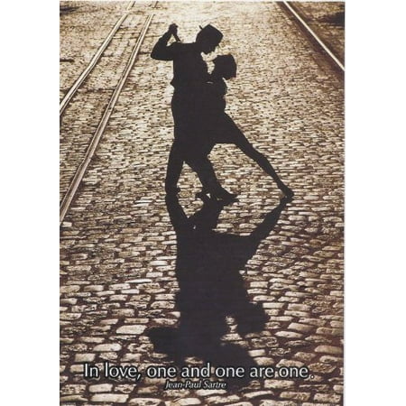 Last Dance with quote 7x5 (card) Photograph Card Art Print Poster Romantic Couple Dancing Quote by Jean-Paul (Best Romantic Couple Photos)