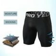 thumbnail image 3 of Pantalones cortos de secado rápido para hombre, mallas para correr, mallas de compresión para correr, gimnasio, 3 of 7