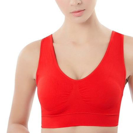 

SANAG Women Wirefree Seamless Sport Bra Girl Breathable Push Up Yoga Running Top