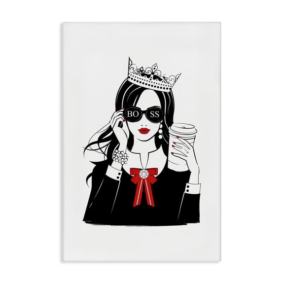 Stupell Industries Modern Jeweled Girl Boss Canvas Art, 16 x 24, by Martina Pavlova