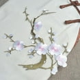thumbnail image 3 of Cherry Blossom Iron Patch, Iron on Blossom Plum Applique Patch Embroidery Flower Vines, Iron on Patches Cherry Blossom (1 pcs-A), 3 of 6