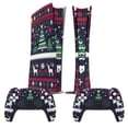 thumbnail image 2 of Skin Sticker for PS5 Slim Standard PS5 Pro Disc Digital Edition Console and Controllers Decals for Playstation 5 (Knitted Christmas Deer Snow,PS5 Slim Disc Edition), 2 of 5