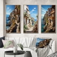 thumbnail image 1 of Designart "Dramatic Cliffs Spain s Stunning Landscapes II" Nautical & Beach Framed Wall Art Set Of 3 - Beige Spain Frame Canvas Set For Living Room Decor, 1 of 6