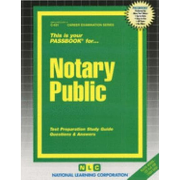 Pre-Owned Notary Public: Passbooks Study Guide (Career Examination) Paperback