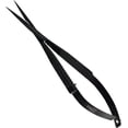 thumbnail image 2 of Cross Edge Spring Scissors 5 Inch straight Stainless Steel Precision Eyebrow & Eyelash Shaping & Trimming Scissor, Snips Squeeze, Embroidery, Knitting Micro Tip Craft Scissors (Black), 2 of 18