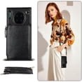 thumbnail image 2 of Funda tipo cartera para Huawei Mate 30 Pro con tarjetero y correa para el hombro para mujer, 2 of 5