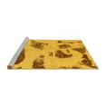 thumbnail image 2 of Ahgly Company Machine Washable Indoor Rectangle Abstract Yellow Modern Area Rugs, 2' x 4', 2 of 4