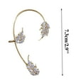 thumbnail image 3 of GHSOHS Earrings for Women Flash Drill Wheat Clip Earrings Shiny Diamond Rhinestone Feather Rhinestone Non Piercing Clip on Earrings Fashion Jewelry Birthday Gift Fashion Earings Ear Ring, 3 of 4