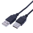 thumbnail image 3 of ZPAQI Black USB A Male to USB Male Cable Power Supply Copper Wire 100cm/39.37in, 3 of 9