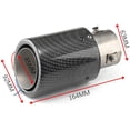thumbnail image 3 of Top10 Racing Blue Flame Led Exhaust Muffler Tip Carbon Fiber Racing Automobile Car Tail Pipe Light 2.5 Inch Inlet 4 Inch Outlet - Straight Style, 3 of 6