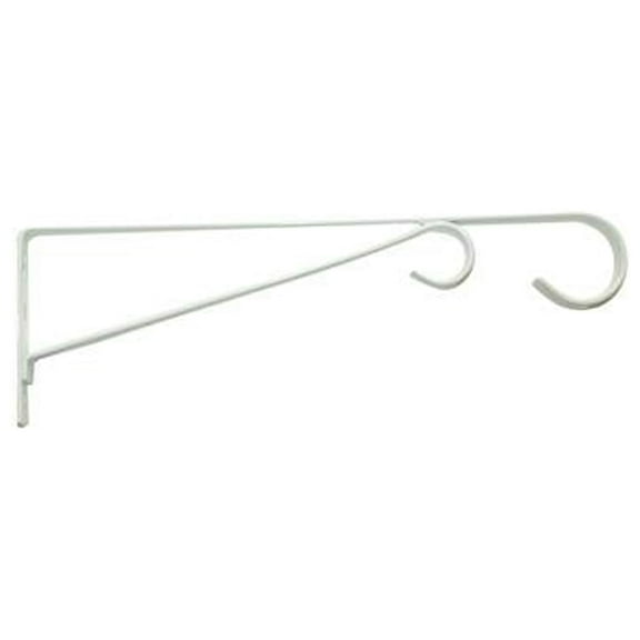 Green Thumb 85552DGT Plant Bracket, Hanging, White Powder-Coated Steel, 15-In. - Quantity 6