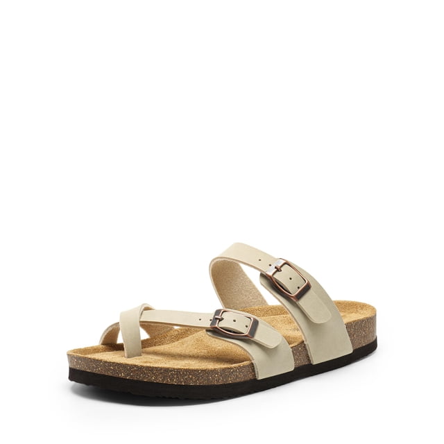 Sandalia DREAM PAIRS para mujer con plantilla de corcho y tiras ajustables, talla 9