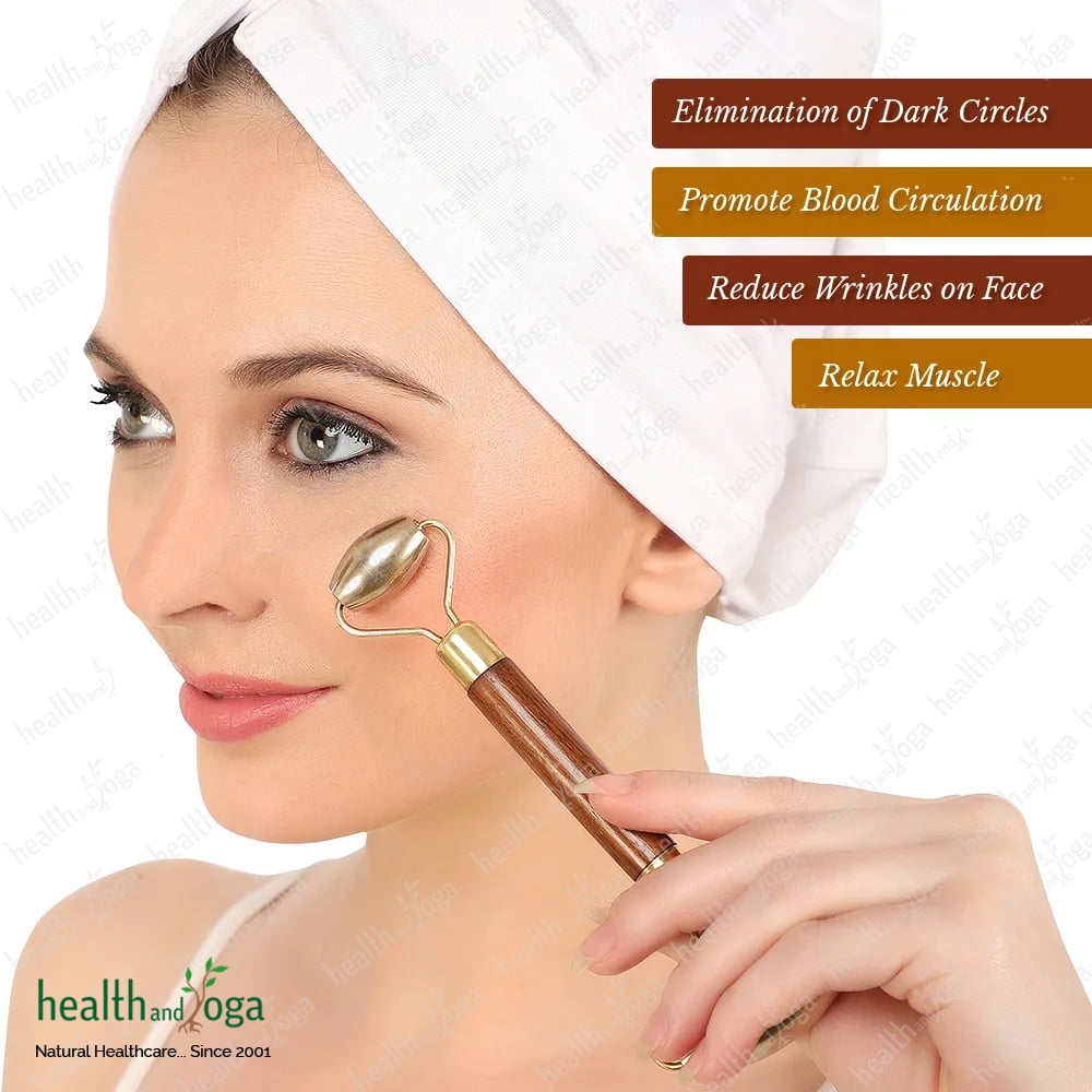 SoulGenie Kansa Face Roller - Premium Bronze Face Massager