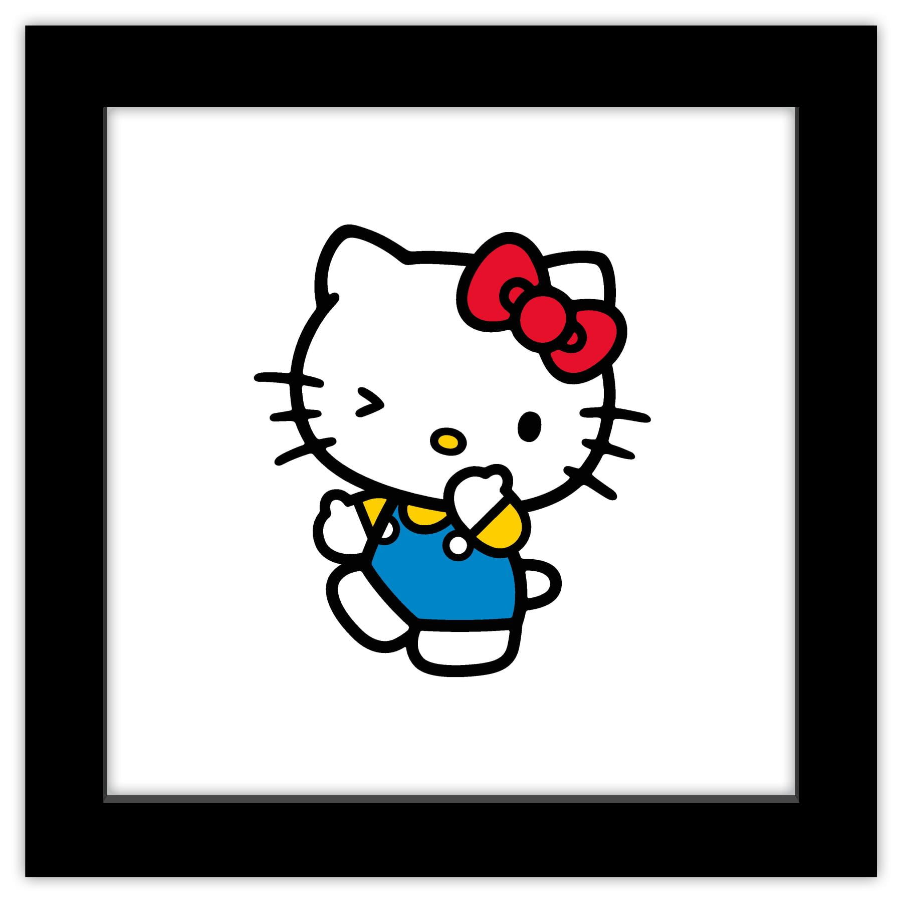 Gallery Pops Hello Kitty - Kitty Face Wall Art, Black Framed