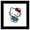 Black Framed Version, variant on Gallery Pops Sanrio Hello Kitty - Hello Kitty Character Portrait Wall Art, Black Framed Version, 12" x 12"