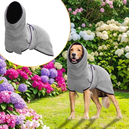 Kingtowag Pet Thick Winter Coat Gray Size S Autumn Winter Cute Warm Dog Clothing Apparel Cozy & Stylish Thick Dog Jacket Cold Weather Canine Outerwear