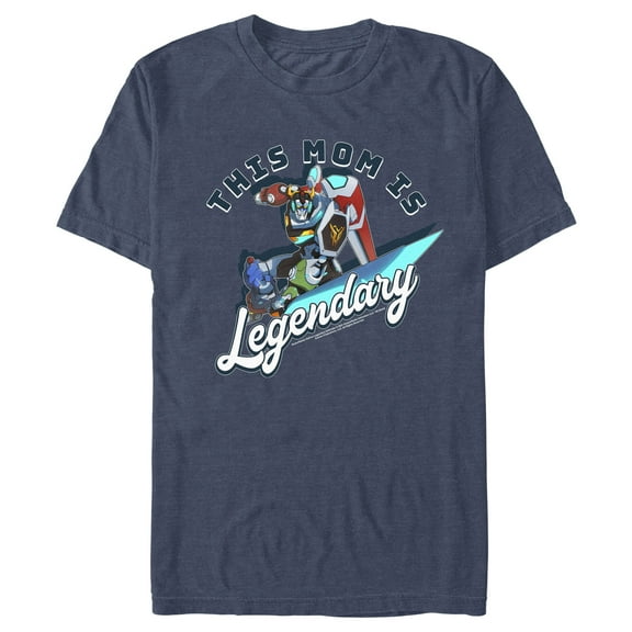Men's Voltron: Legendary Defender Legendary Mom  Graphic Tee Navy Blue Heather 2X Large
