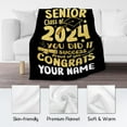 thumbnail image 5 of Graduation Blanket - Class of 2024 Graduation Gifts for Her or Him - 40"x50" Flannel Soft Throw Blanket Decorations - Senior 2024 Blankets for College, High School, Graduation Day, 5 of 5