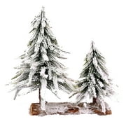 fengduo Mini Flocking Cedar Christmas Tree Desktop Decoration Christmas Tree Artificial Green Plants