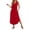 Z-Red26, variant on JIAYUE Women's Dress A-Line Mid-Calf Casual Sleeveless Tank With Pockets Summer Beach Solid Color V Neck Classic Female Dresses