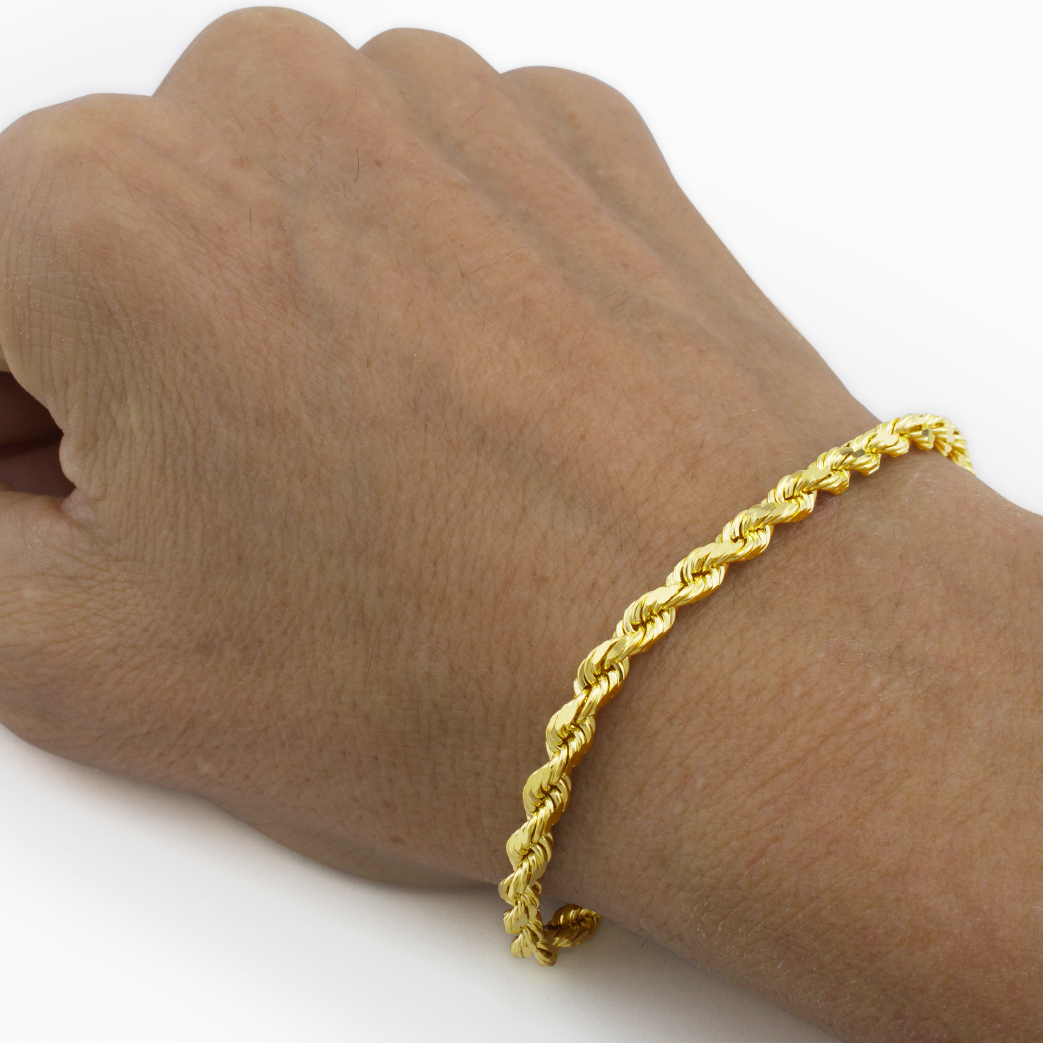 mens gold bracelets rope