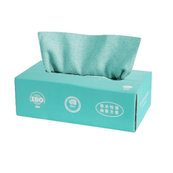 dajkiuy 20 Pack 7.8" x 7.8" Microfiber Cleaning Cloth with Box, Bulk Microfiber Towel for Home, Reusable Microfiber Towels for Cars, White (Sky Blue)