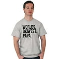 thumbnail image 4 of Worlds Okayest Grandpa Dad Father Day Men's Big & Tall Crewneck Graphic Tee Brisco Brands 5X, 4 of 5