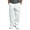 White, variant on HESHENG Mens Jogger Gym Heavy Weight Fleece Cargo Pocket Sweat Pants Drawstring Trousers M-3XL