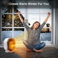 thumbnail image 7 of Tiptop Home Space Heater,Portable Heaters for Indoor Use 1200W/800W Quiet Electric Desk Ceramic Small w/Overheat Tip Over Protection Thermostat Fast Heating Fan Office,White, 7 of 7