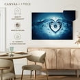 thumbnail image 5 of Elephant Stock Water Splash Heart Wall Art - Horizontal Canvas Wall Art - Living Room Wall Decor - Love Canvas - White And Black Decor - 51" x 34", 5 of 8