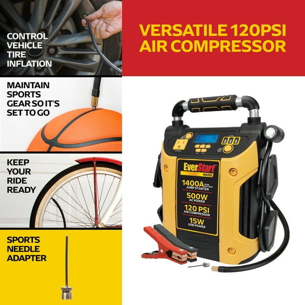 EverStart Maxx J5CPDE 1400 Peak Amps Jump Starter, Power Station