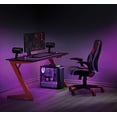 thumbnail image 4 of OSP Home Furnishings Bureau de Jeu Beta Battlestation avec Lumières DEL RVB Bluetooth, Rouge Mat, 4 of 5
