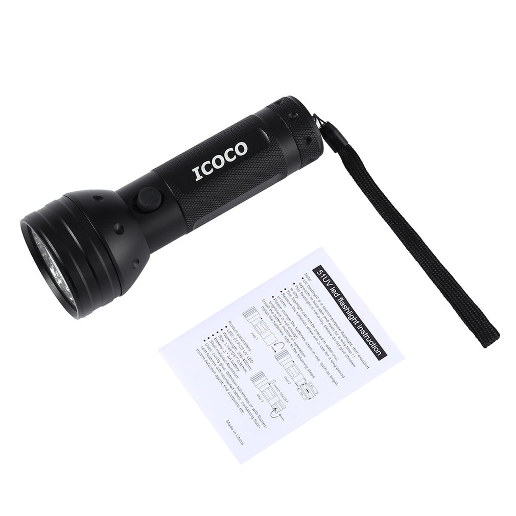 ICOCO 12 LED Pet UV Light Urine Stain Detector Blacklight Flashlight Torch USA 