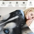 thumbnail image 3 of ONETECH  Husky Blanket Cute Animal Dog Blanket Soft Fuzzy Plush Throw Blankets for Couch Bed, 3 of 6