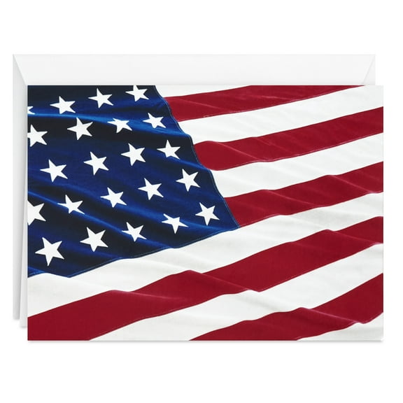 Hallmark Blank Red, White & Blue Note Cards, United States Flag, 24 Ct.