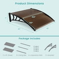 thumbnail image 2 of Spaco Outdoor Front Door Patio Overhang Awning for Sunlight Rain Snow Wind Protection-40 x 40 Inch, Entry Door Outdoor Window Awning Exterior, Front Door Overhang Awning for Sun Shutter, UV, Rain, 2 of 9