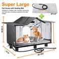 thumbnail image 2 of Refugio para gatos Texsens con calefacción, resistente a la intemperie y para exterior, con ventana, 2 of 7