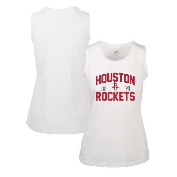 Women's Levelwear White Houston Rockets Macy Tank Top