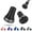 Black, variant on SupreGear 7/8" Durable Rubber Crutch Tips, 2-Pack Anti-Slip Replacement Caps, Gray