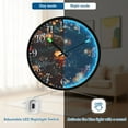 thumbnail image 5 of Voice Activated Clock with Glow Light 12 Inch Large Silent Wall Clock Battery Operated for Home Decor Candle Decorations, 5 of 8