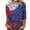 Blue-4th of july patriotic prime sales, variant on YanHoo Women 3/4 Sleeve Blouse 3/4 Length Sleeve Womens Crewneck Tops Graphic 3/4 Sleeve Tops for Women Floral Ladies Tops and Blouses 3/4 Sleeve