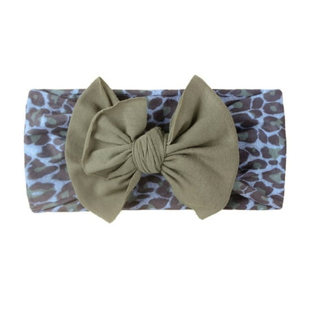 

Baby Girls Infant Hair Bows Turban Toddler Newborn Baby Boys Girls Leopard Print Stretch Hairband Headwear